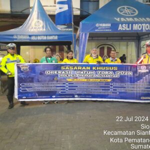 Satlantas Polres Pematangsiantar Sosialisasikan Ops Patuh Toba 2024