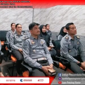 Lapas Kelas IIA Pematangsiantar Ikuti Acara Serah Terima Jabatan dan Pisah Sambut Menteri Hukum dan HAM