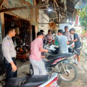 Tekan Gangguan Kamtibmas, Sat Binmas Polres Tebing Tinggi Sambangi Pemilik Bengkel