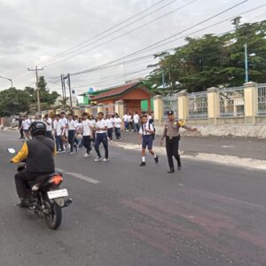 Bantu Masyarakat, Polres Pematangsiantar Laksanakan Pos Padat Pagi