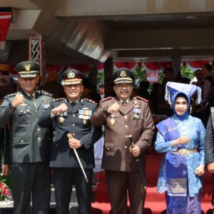 Kapolres Bersama Ketua Bhayangkari Ikuti Upacara Peringatan Hari Kemerdekaan RI Ke -79