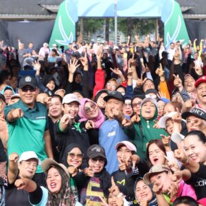 Festival SisiBatasLabuhan, Kapolres dan Ketua Bhayangkari Cabang Siantar Ikuti Senam Pagi Bersama