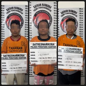 Polres Pematangsiantar Berhasil Amankan Tiga Terduga Pengedar Narkoba di Jalan Sisingamangaraja