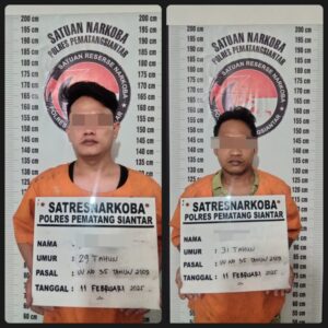 Polres Pematangsiantar Gagalkan Dua Pria Asal Simalungun Edarkan Sabu di Siantar