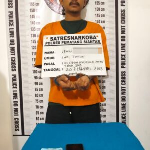 Polres Pematangsiantar Gagalkan Seorang Pemuda Tojai Lama Diduga Edarkan Sabu