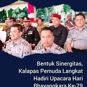 Bentuk Sinergitas, Kalapas Pemuda Langkat Hadiri Upacara Hari Bhayangkara Ke-79