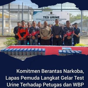Komitmen Berantas Narkoba, Lapas Pemuda Langkat Gelar Test Urine Terhadap Petugas, CPNS dan WBP