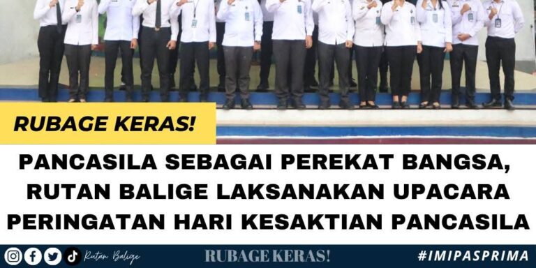 Jajaran Pegawai dan Warga Binaan Rutan Kelas IIB Balige Laksanakan Upacara Peringatan Hari Kesaktian Pancasila
