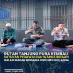 Rutan Tanjung Pura Satukan Pegawai Dan Warga Binaan Dalam Makan Bersama Dimomen Idul Adha