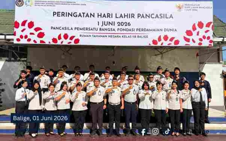 Peringati Hari Lahir Pancasila 2026, Rutan Kelas IIB Balige Teguhkan Komitmen Mengamalkan Nilai-Nilai Pancasila