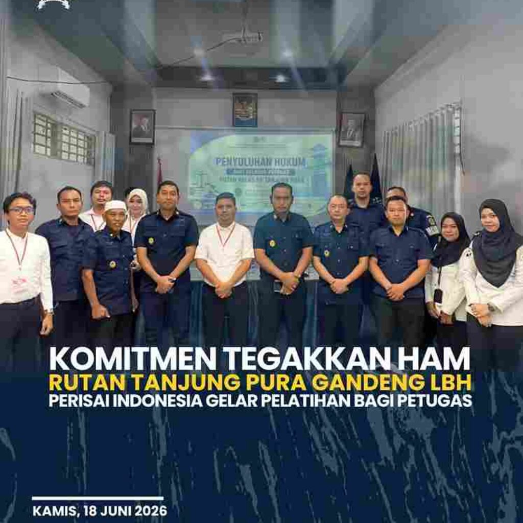 Komitmen Tegakkan HAM, Rutan Tanjung Pura Gandeng LBH Perisai Indonesia Gelar Pelatihan Bagi Petugas