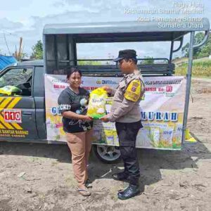 GPM Polsek Siantar Marihat Disambut Antusias Masyarakat, Beras SPHP Habis Disalurkan