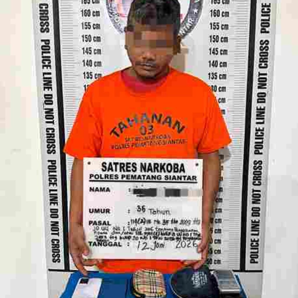 Polres Pematangsiantar Amankan Pemilik Sabu 12,78 Gram di Tanjung Tongah