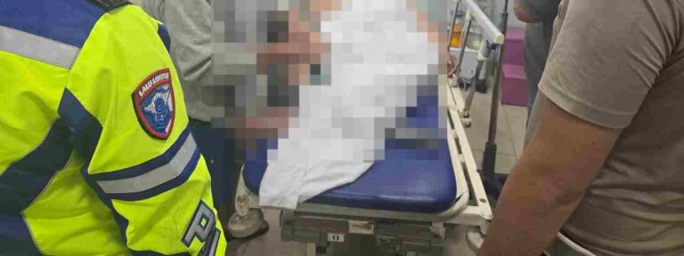 Unit Gakkum Sat Lantas Polres Pematangsiantar Cek TKP Laka Lantas di Jalan Besar Sidamanik