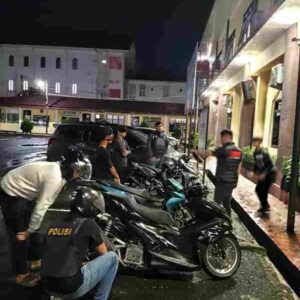 Saat Patroli, Polres Pematangsiantar Amankan Tiga Sepeda Motor Knalpot Brong