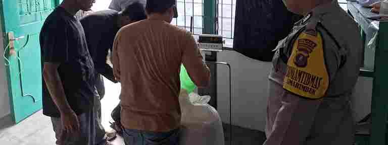 Polsek Siantar Marihat Dampingi Petani Binaan Jual 1,5 Ton Hasil Panen Jagung ke Bulog Cabang Pematangsiantar