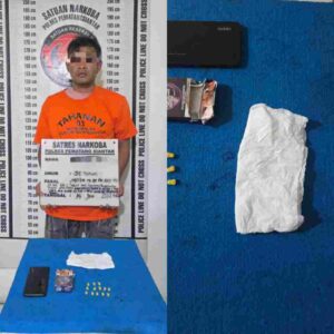 Polres Pematangsianțar Ringkus Residivis Narkotika Miliki 13 Butir Ekstasi