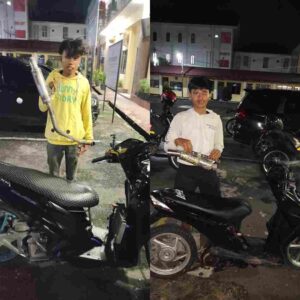 Patroli Malam Minggu Polres Pematangsiantar Amankan Tujuh Sepeda Motor Knalpot Brong