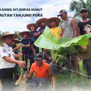Rutan Tanjung Pura Laksanakan Peletakan Batu Pertama Pembangunan Kandang Ayam Petelur Diatas Kolam Lele sebagai Inovasi Ketahanan Pangan