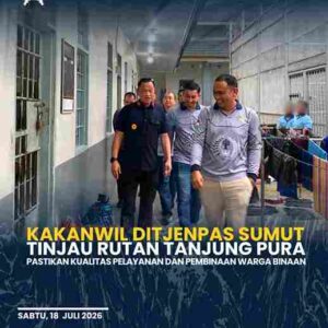 Kakanwil Ditjenpas SumutTinjau Rutan Tanjung PuraPastikan Kualitas Pelayanan dan Pembinaan Warga Binaan