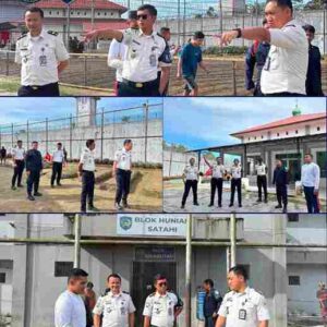 Karutan Humbang Hasundutan Bersama Pejabat Struktural dan Jajaran Pengamanan Kontrol Keliling, Pastikan Kebersihan Area Rutan Tetap Terjaga
