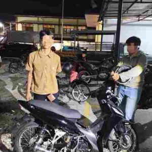 Patroli Malam, Polres Pematangsiantar Amankan Dua Sepeda Motor Knalpot Brong