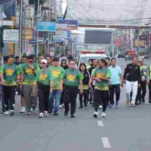 Perkuat Sinergitas, Kapolres Pematangsiantar Gerak Jalan Santai Bersama Forkopimda dan Masyarakat