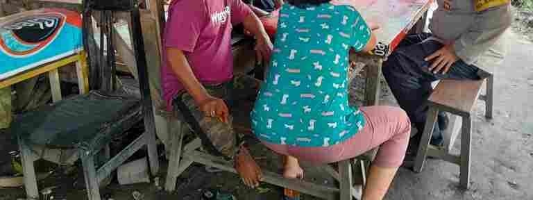 Berikan Himbauan Kamtibmas, Bhabinkamtibmas Polsek Siantar Barat Patroli KBN di Jalan Jawa