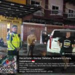 Unit Gakkum Polres Pematangsianțar Cek TKP Laka Lantas di Jalan Gereja