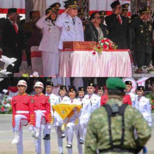 Wali Kota Wesly Inspektur Upacara Peringatan Detik-detik Proklamasi, Syalomita Jessica Hasayangan Pardede Bawa Baki Bendera Merah Putih