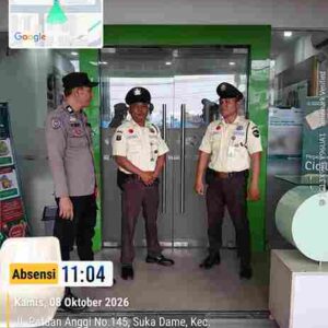 Bhabinkamtibmas Polsek Siantar Utara Sambangi Kantor Pegadaian Parluasan, Sampaikan Pesan Kamtibmas