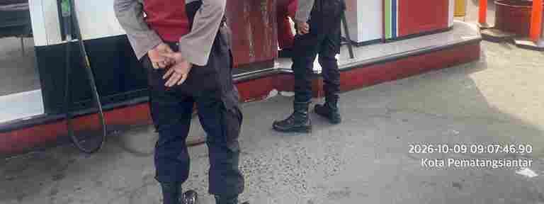Sat Samapta Polres Pematangsiantar Patroli dan Monitoring Pengisian BBM di SPBU