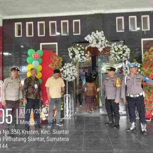 Polsek Siantar Selatan Pengamanan Perayaan Ulang Tahun Ke – 119 dan Pesta Gotilon Gereja HKBP Resort Pematangsiantar