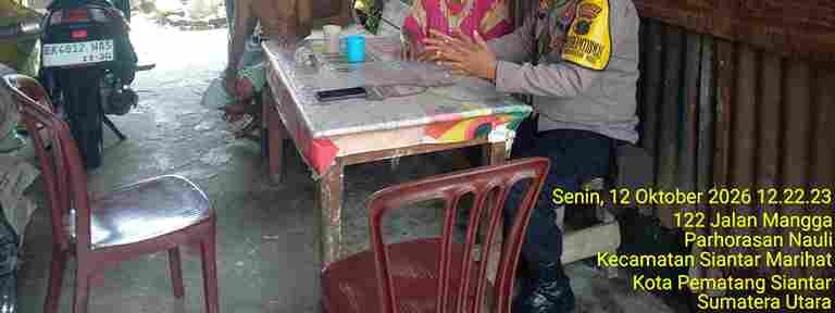 Bhabinkamtibmas Polsek Siantar Marihat Sambang Cegah Tindak Pidana