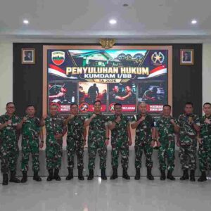Minimalisir Pelanggaran, Prajurit Dan PNS Korem 022/PT Terima Penyuluhan Hukum Dari Kumdam l/BB