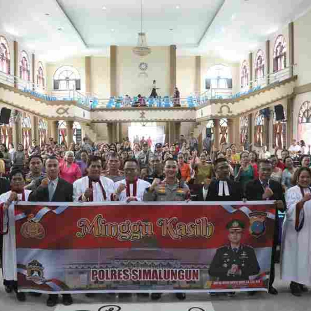 Safari Minggu Kasih di HKBP Serbelawan, Kapolres Simalungun: Polisi Bersama Masyarakat Hadir Melindungi, Mengayomi, dan Melayani