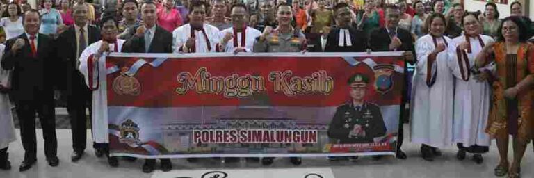 Safari Minggu Kasih di HKBP Serbelawan, Kapolres Simalungun: Polisi Bersama Masyarakat Hadir Melindungi, Mengayomi, dan Melayani
