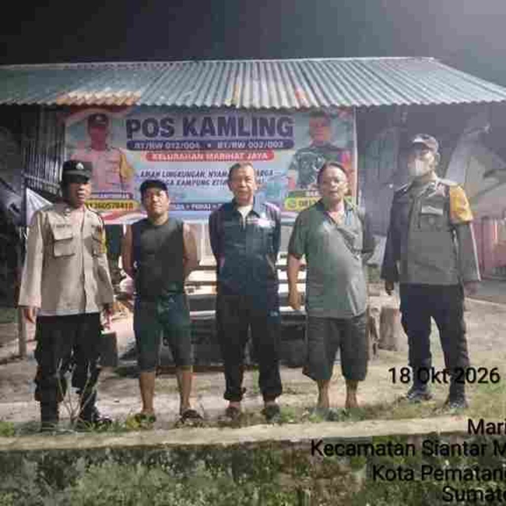 Polsek Siantar Marihat Laksanakan SALING di Pos Kamling Gang PD