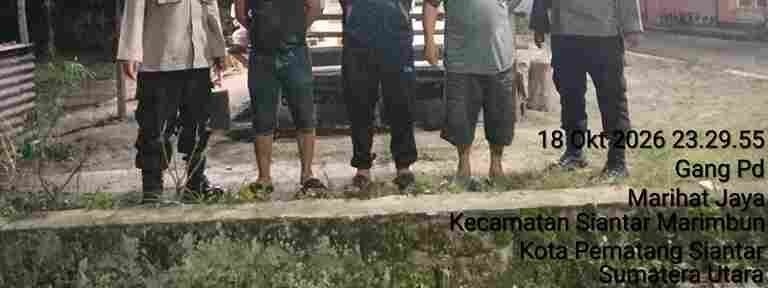 Polsek Siantar Marihat Laksanakan SALING di Pos Kamling Gang PD