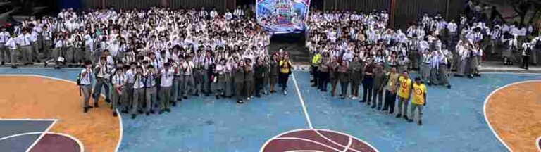 Motivasi 500 anak Sat Lantas Polres Pematangsiantar Police Go To School di SMA YP Sultan Agung