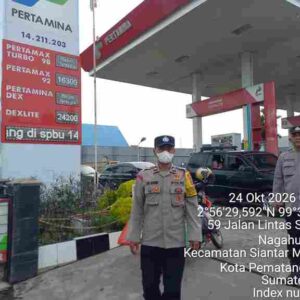 Antisipasi Guantibmas Polsek Siantar Marihat Patroli dan Monitoring Pengisian BBM di SPBU