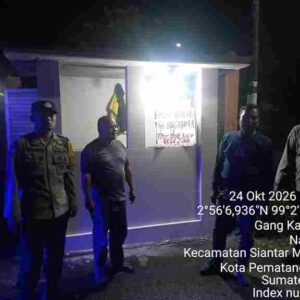 Polsek Siantar Marihat Himbau Petugas Jaga Pos Kamling Tingkatkan Ronda Malam