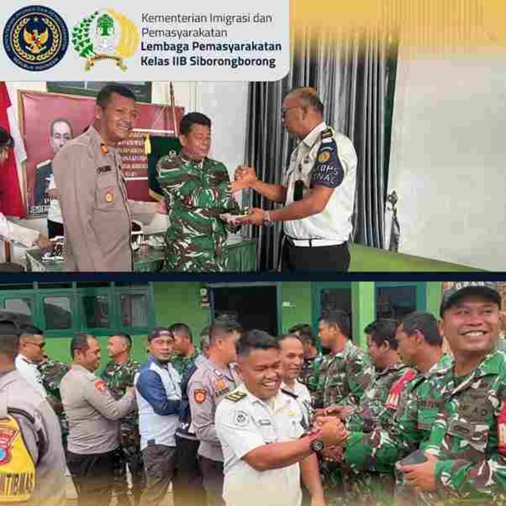Sinergi Tanpa Batas: Lapas dan Polsek Siborongborong Beri Kejutan Hangat ke Koramil di HUT ke-81 TNI