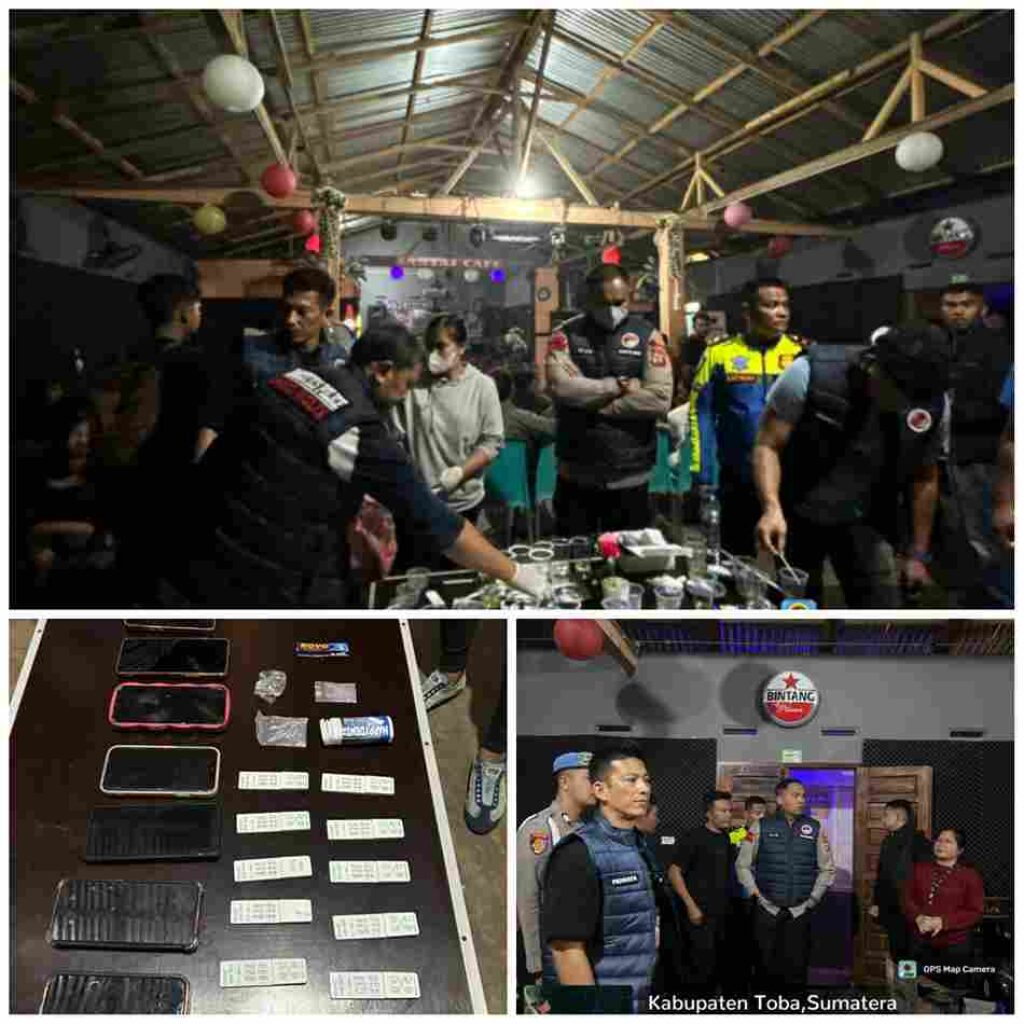 Bukan Main, Kapolres Toba Pimpin Langsung Operasi di Cafe Santai Balige, 20 Orang Diamankan