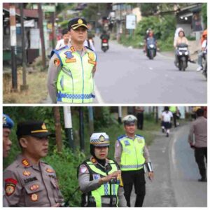 Kapolres Simalungun Turun Langsung Atur Lalu Lintas Jam Sibuk Pagi di Simpang Polsek Panei Tongah, Imbau Sopir Tak Angkut Penumpang di Atas Kap Mobil