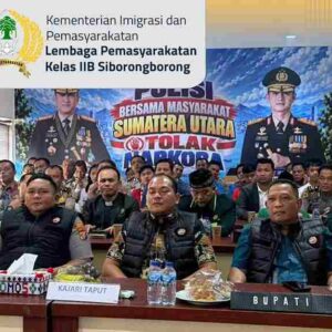 Kalapas Siborongborong Hadiri Deklarasi Masyarakat Sumut Tolak Narkoba Secara Virtual